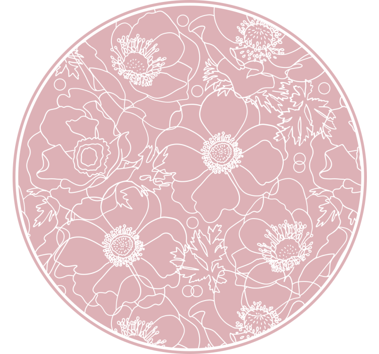 Rollo fenster schlafzimmer elegantes pinkes gemälde - TenStickers