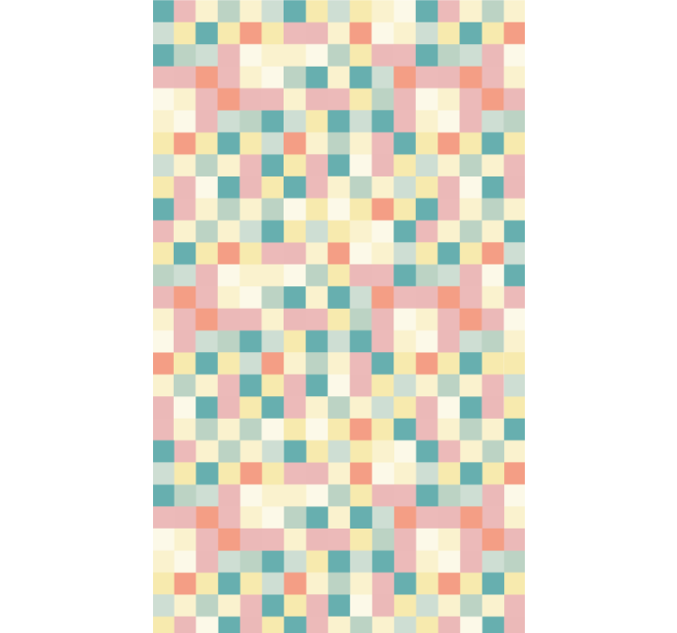Rollo fenster schlafzimmer bunte pastellquadrate - TenStickers