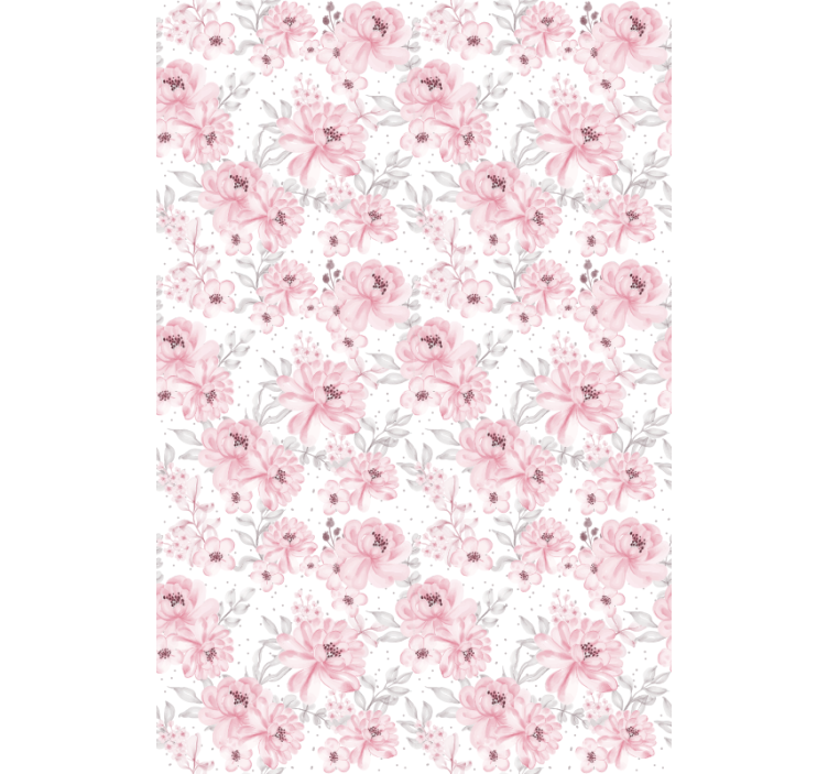 Rollo Fenster Blumen und Pflanzen rosa blumenmuster - TenStickers