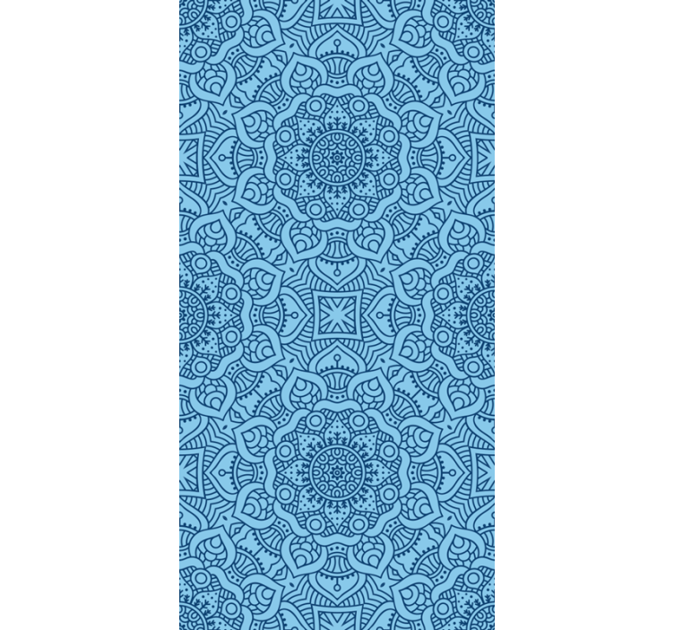 Blaues mandala zen thema Rollo Wohnzimmer - TenStickers