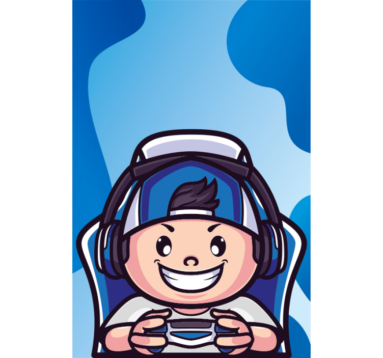 Rollo fenster gamer fröhlicher charakter - TenStickers