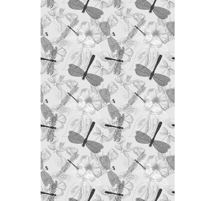 Rollo fenster blumen und pflanzen libellen und blumen - TenStickers