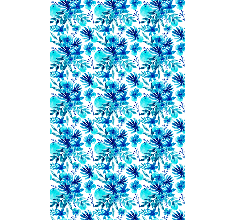 Rollo Fenster Blumen und Pflanzen lebendiges blaues thema - TenStickers