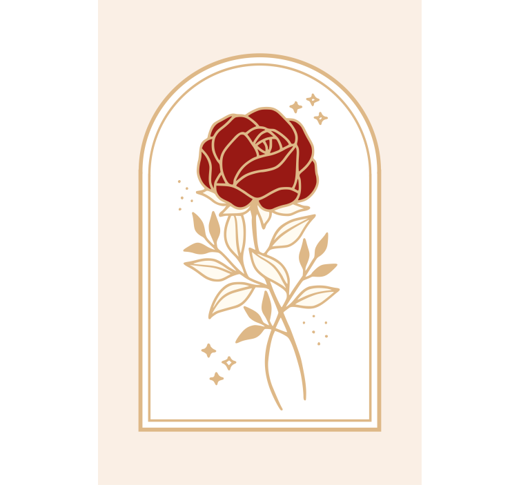 Rollo Fenster Elegant beige gewölbte rose - TenStickers