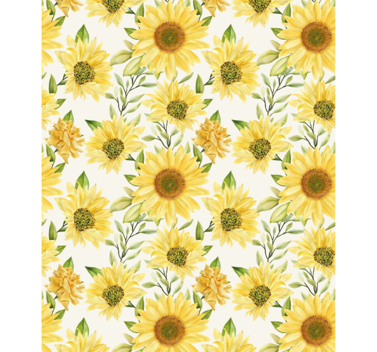 Rollo fenster blumen und pflanzen sonnenblumen arrangement - TenStickers