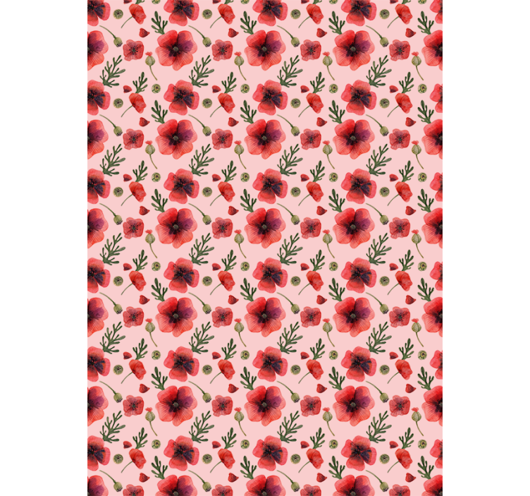 Rollo Fenster Blumen und Pflanzen mohn blumenmuster - TenStickers