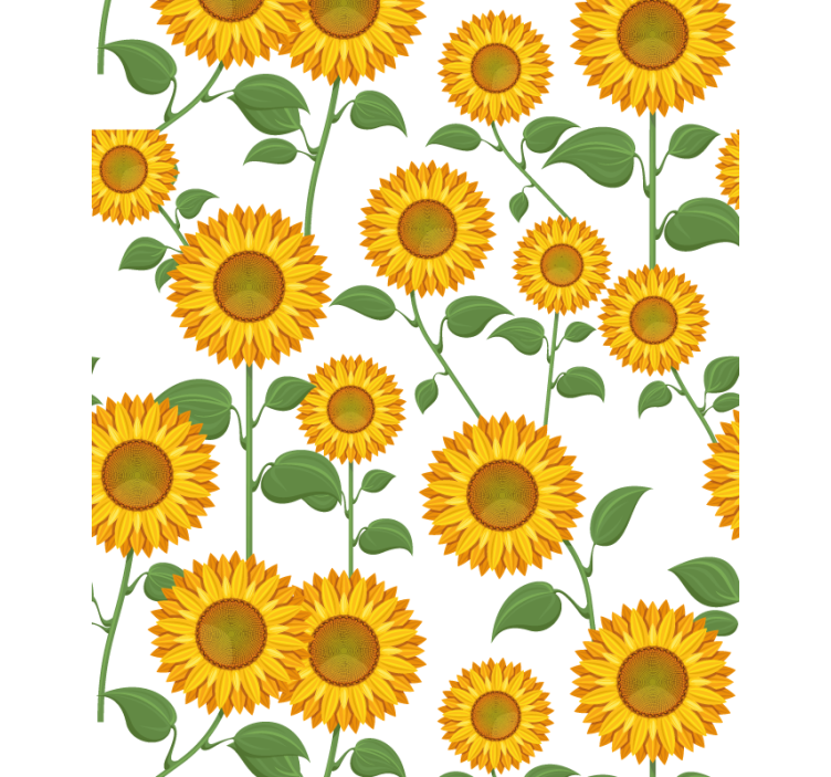Rollo Fenster Blumen und Pflanzen sonnenblumen-botanikmotiv - TenStickers