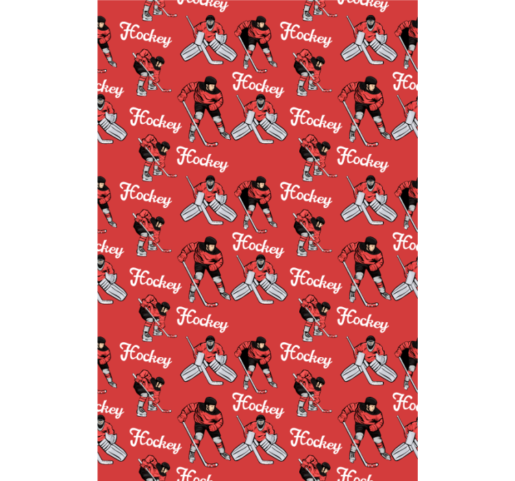 Rollo Fenster Sport hockeyspieler drucken - TenStickers