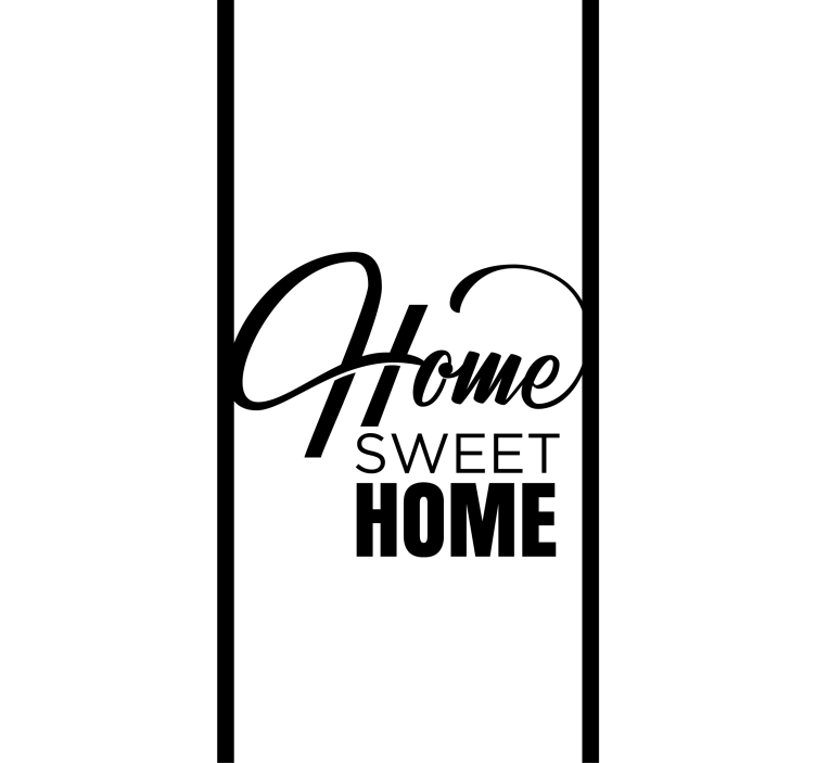 Rollo Fenster Spruch schwarz-weiß-sweet home - TenStickers