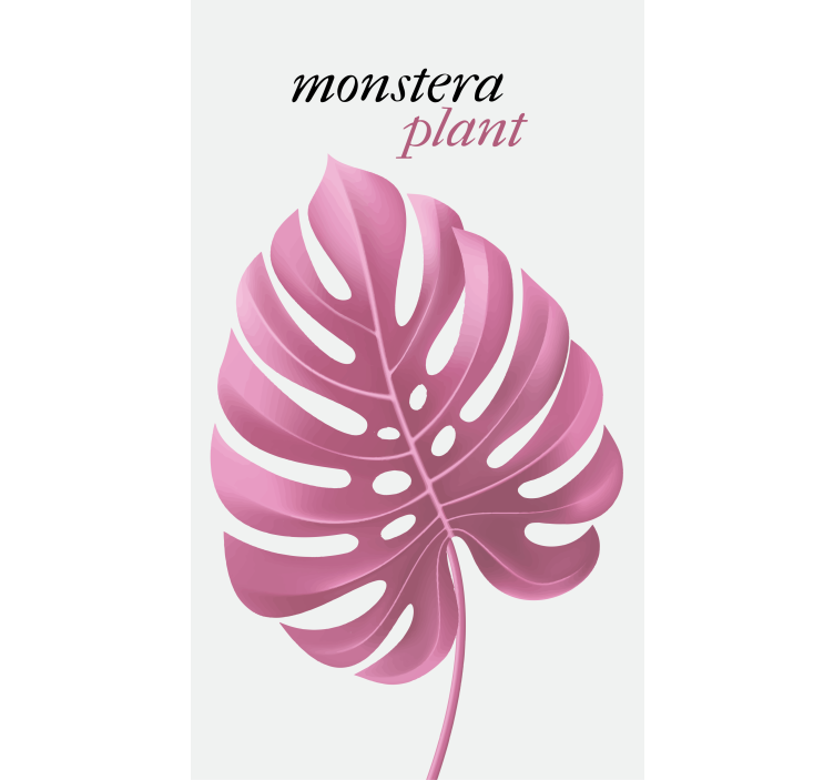 Rollo Fenster Blumen und Pflanzen rosa monstera-pflanze - TenStickers