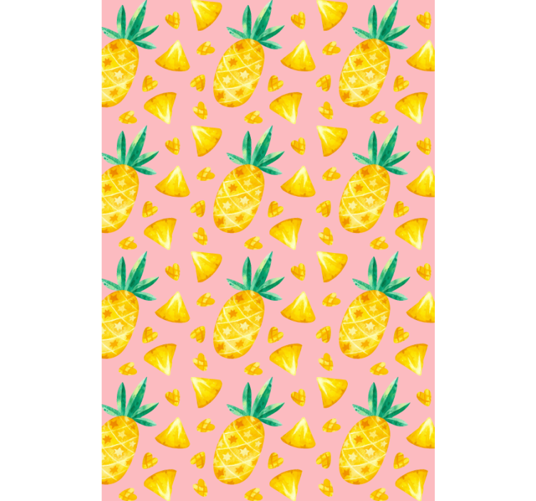 Rollo Fenster Obst ananas muster freude - TenStickers
