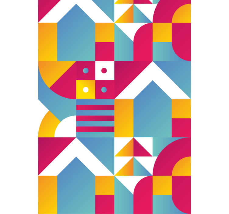 Fenster Rollo Modern geometrische urbane muster - TenStickers