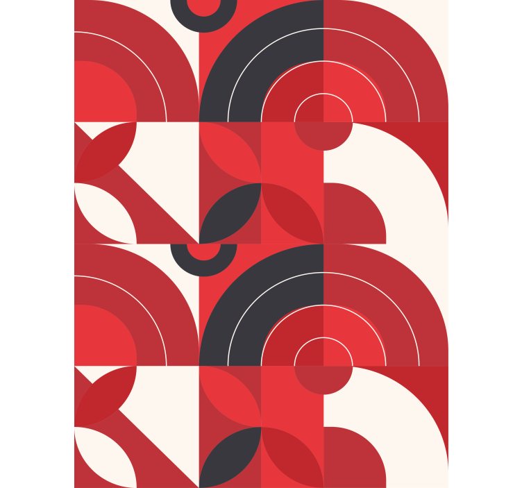 Fenster Rollo Modern geometrische rote Kreise - TenStickers