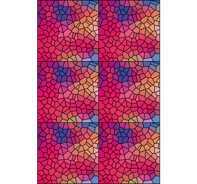 Rollo Fenster mit Muster mosaik-farbmuster - TenStickers