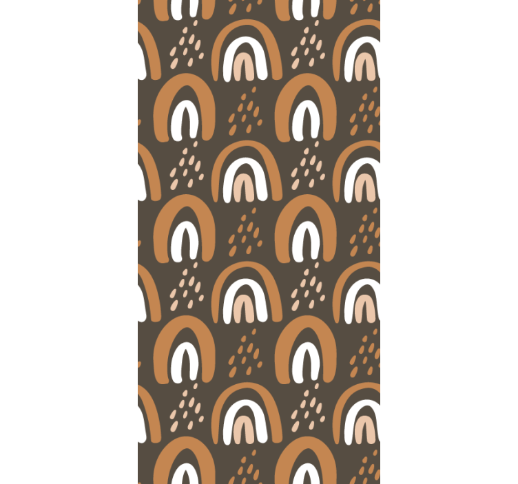 Rollo Fenster Kinderzimmer gemalte erdige regenbögen - TenStickers
