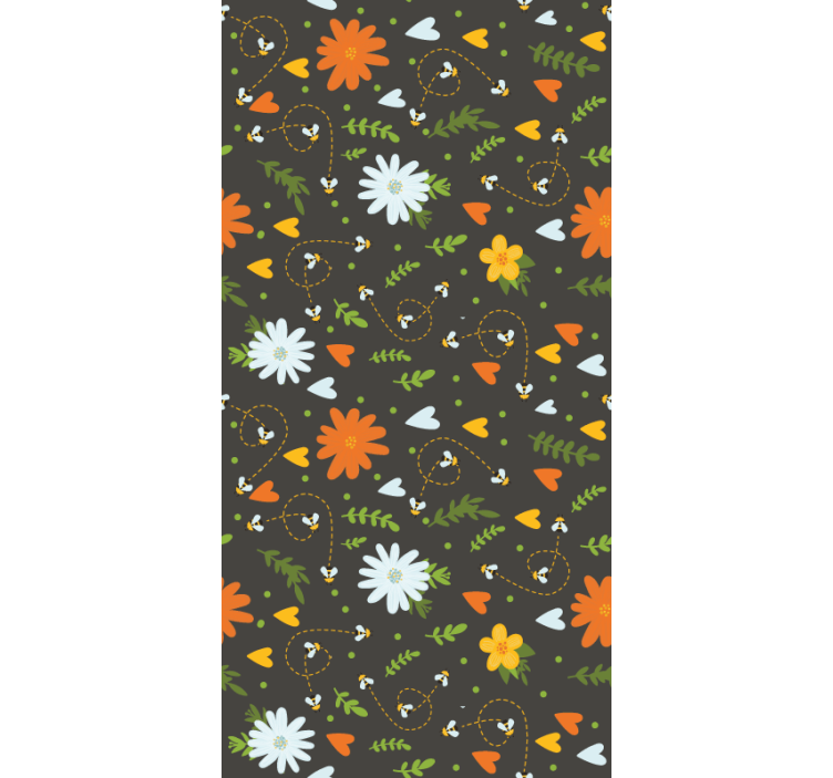 Rollo fenster blumen und pflanzen bienenmuster - TenStickers