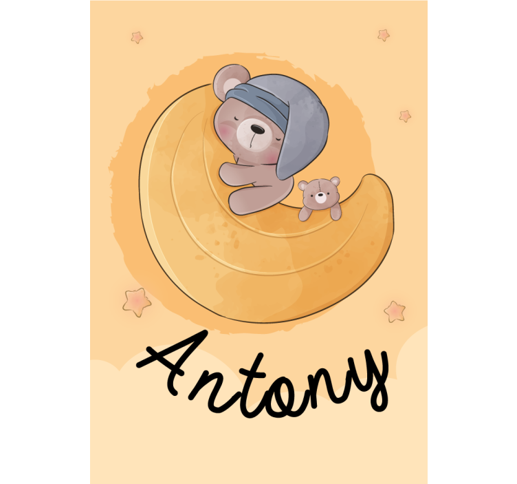 Rollo Fenster Baby schlafbären mit namen - TenStickers