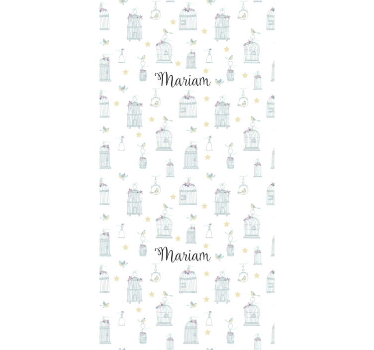 Rollo Fenster Baby vogelkäfige mit namen - TenStickers