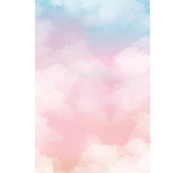 Rollo mit Wolken Hellblaue und rosa textur - TenStickers