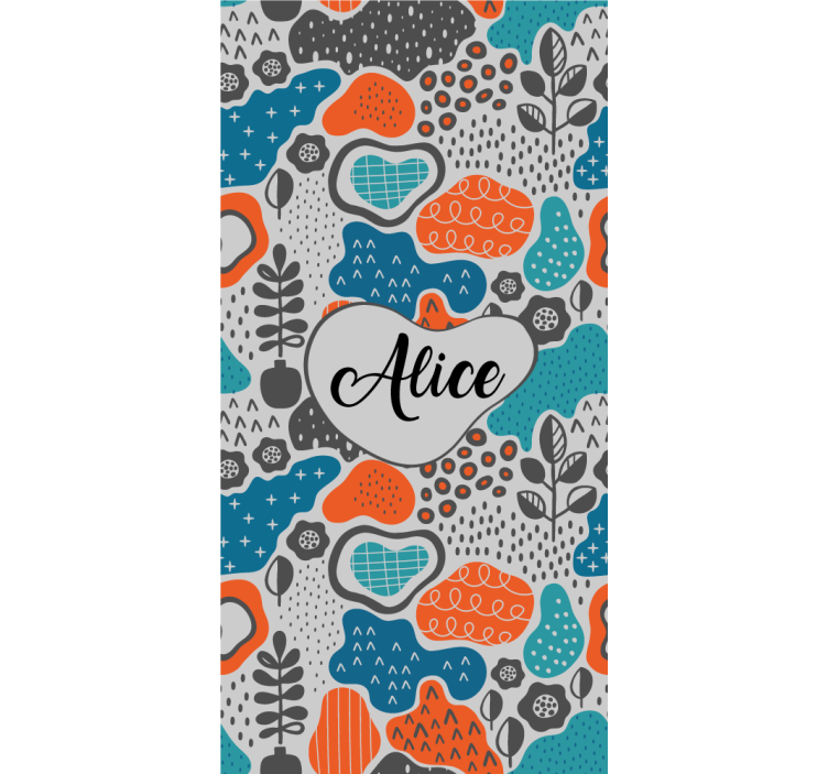 Rollo Fenster Jugendzimmer abstraktes namensdesign - TenStickers