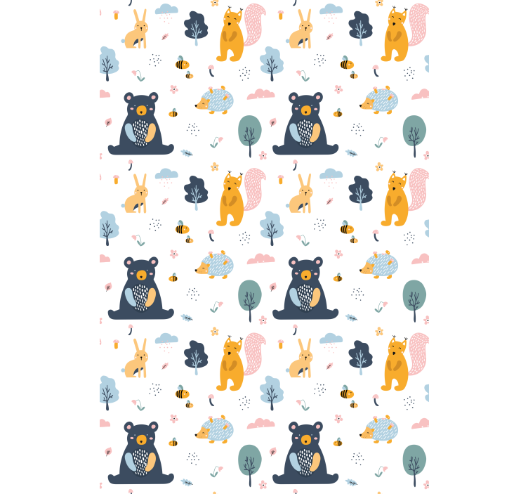 Rollo Fenster Tiere nordische waldbewohner - TenStickers