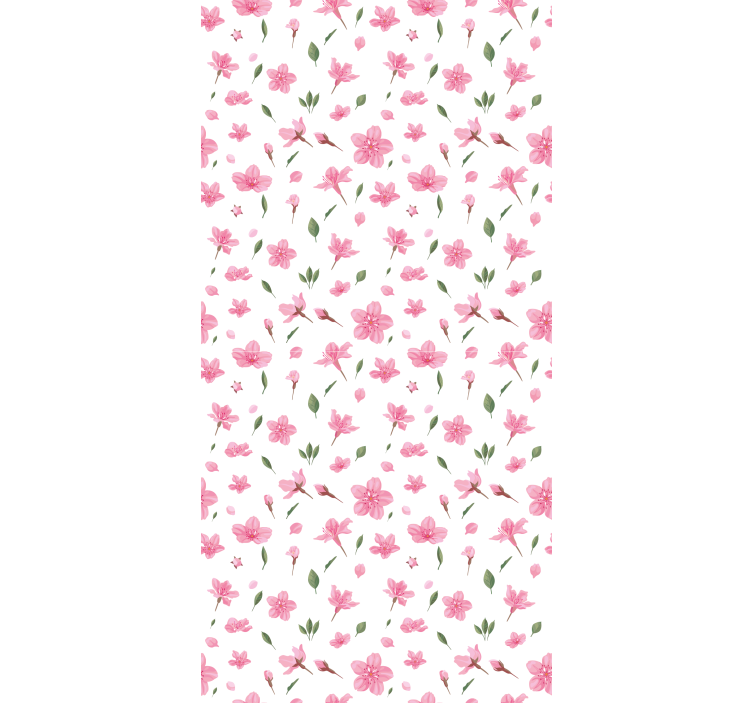 Rollo fenster blumen zartes rosa muster - TenStickers