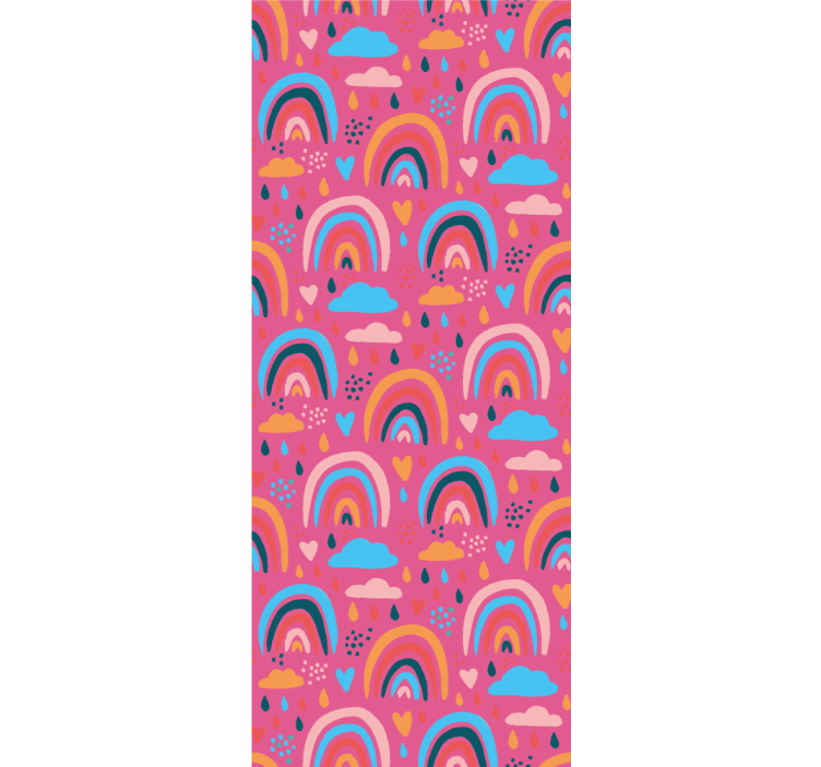 Rollo Fenster Kinderzimmer buntes regenbogenmuster - TenStickers