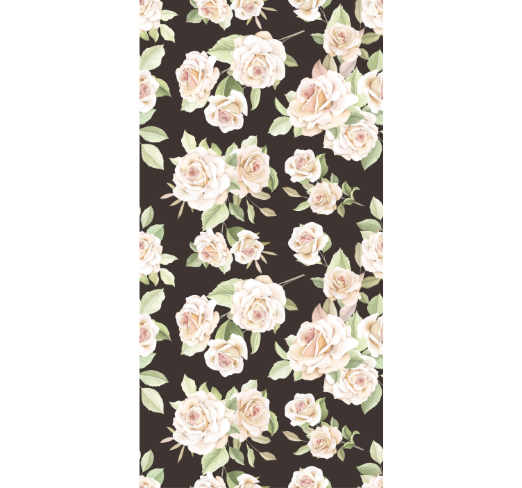 Blumen Rollo elegantes rosenthema - TenStickers