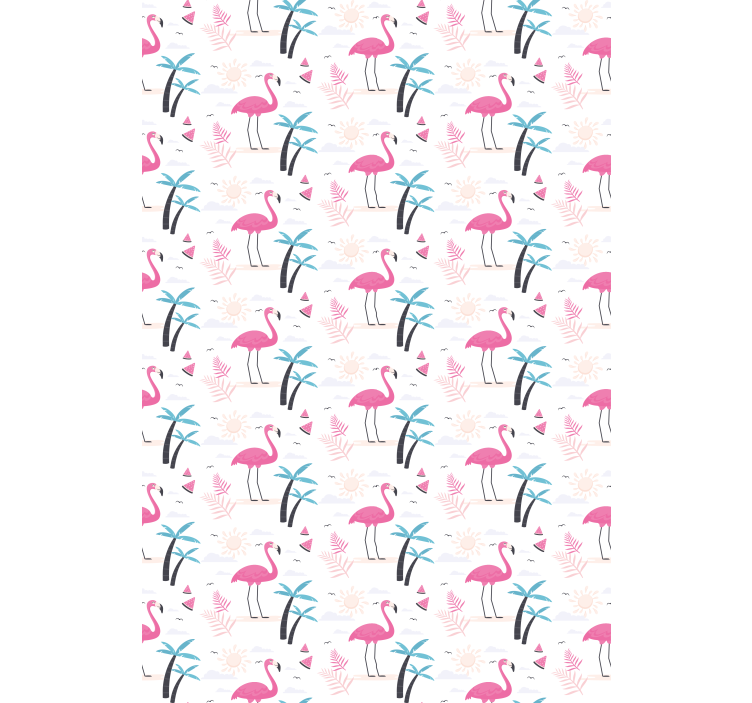 Rollo Fenster Tiere flamingo tropisches muster - TenStickers