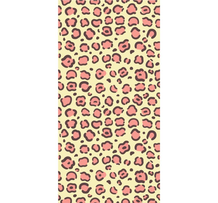 Rollo Fenster Tiermuster rosa und gelber leopard - TenStickers