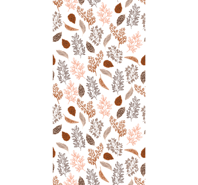 Rollo fenster blumen und pflanzen herbstbraun muster - TenStickers