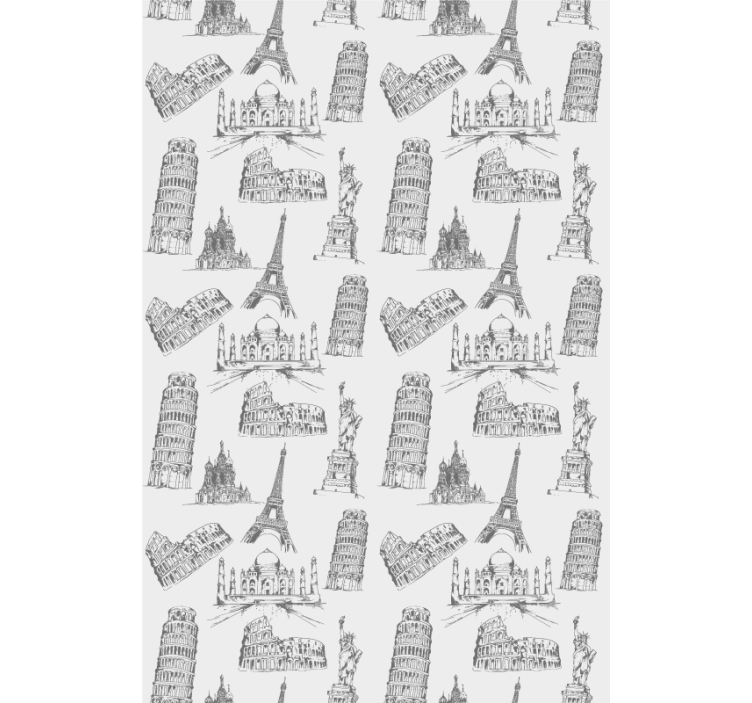 Rollo Fenster Originell silhouetten berühmter wahrzeichen - TenStickers