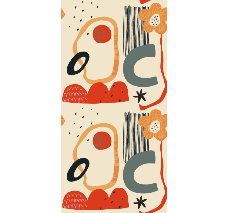 Weitere Fenster Rollos abstrakte florale komposition - TenStickers