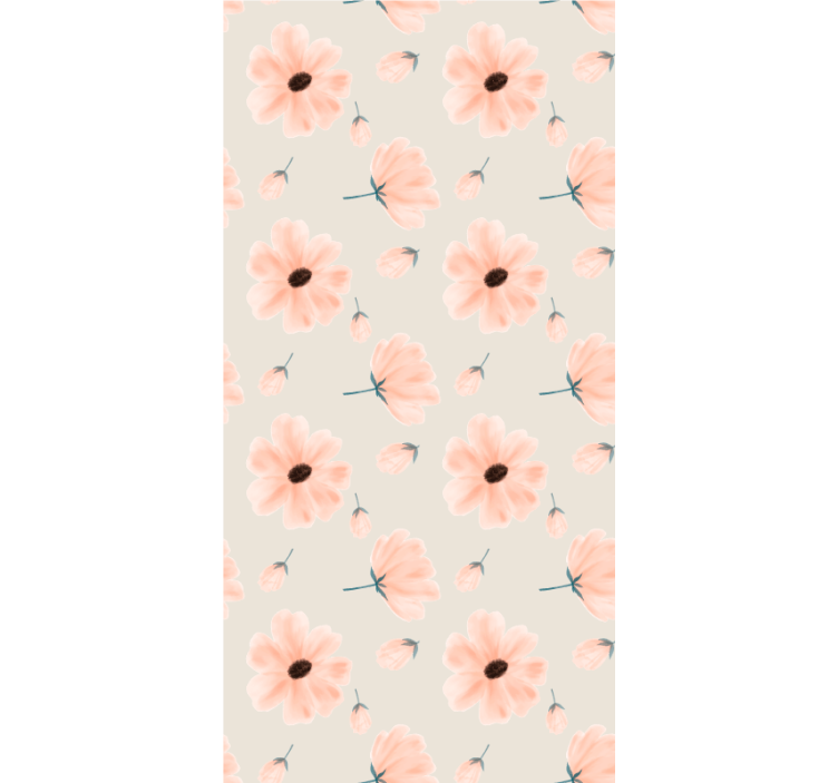 Rollo fenster blumen und pflanzen pastellblumenmuster - TenStickers