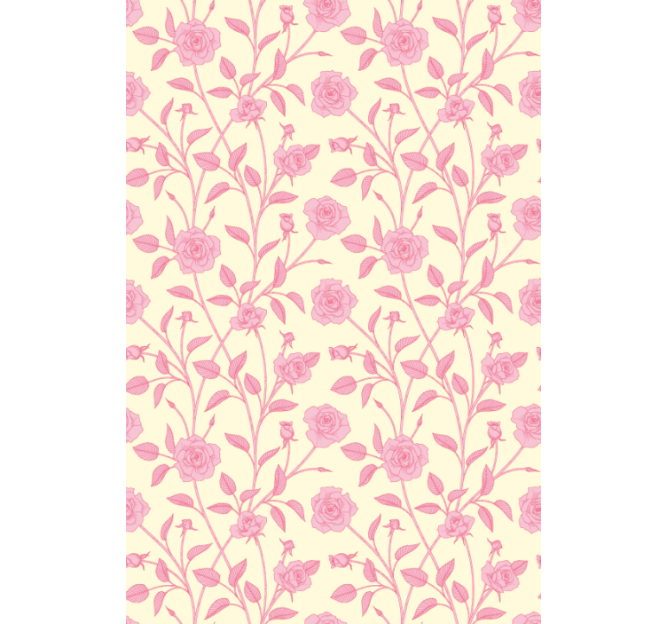 Rollo fenster blumen und pflanzen pinke rose - TenStickers