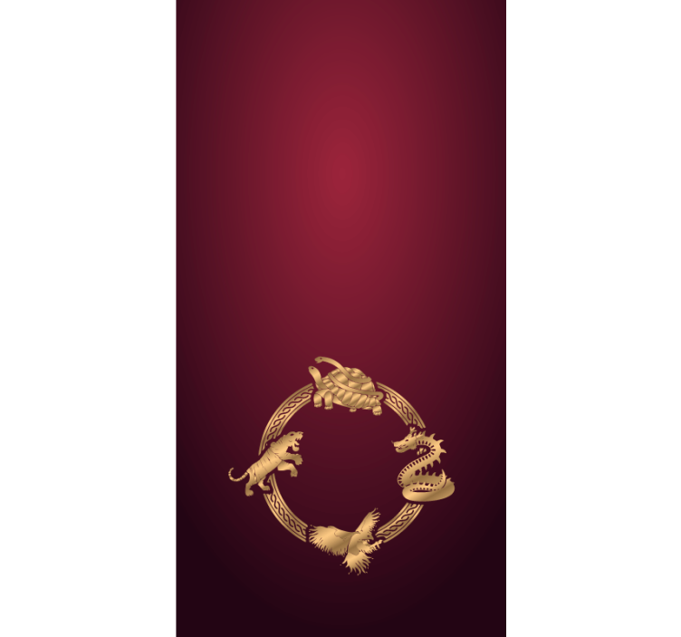 Rollo Fenster Tiere verzierte goldene kreaturen - TenStickers