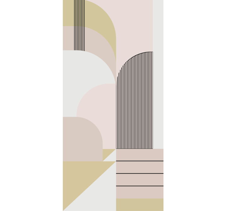 Fenster Rollo Modern geometrisches kurvendesign - TenStickers