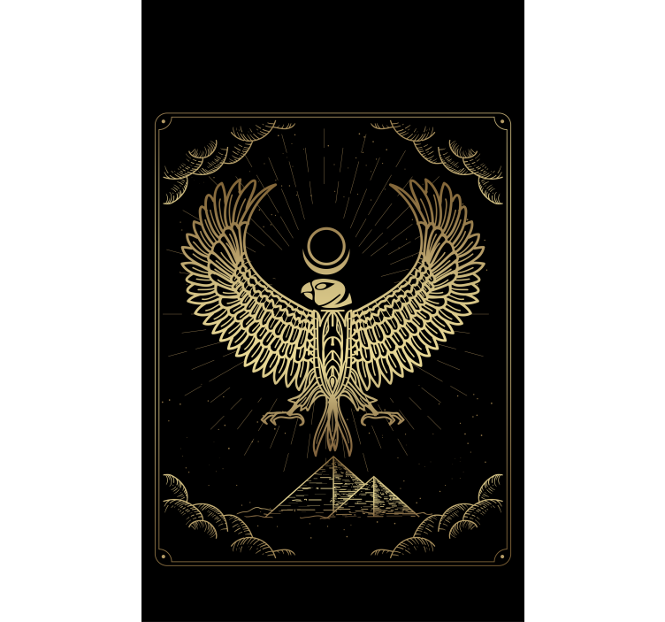 Rollo Fenster Originell goldenes falkensymbol - TenStickers