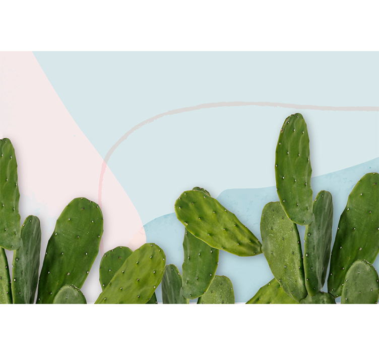 Rollo mit Zeichnungen Formen im "kawaii"-stil mit kaktus - TenStickers