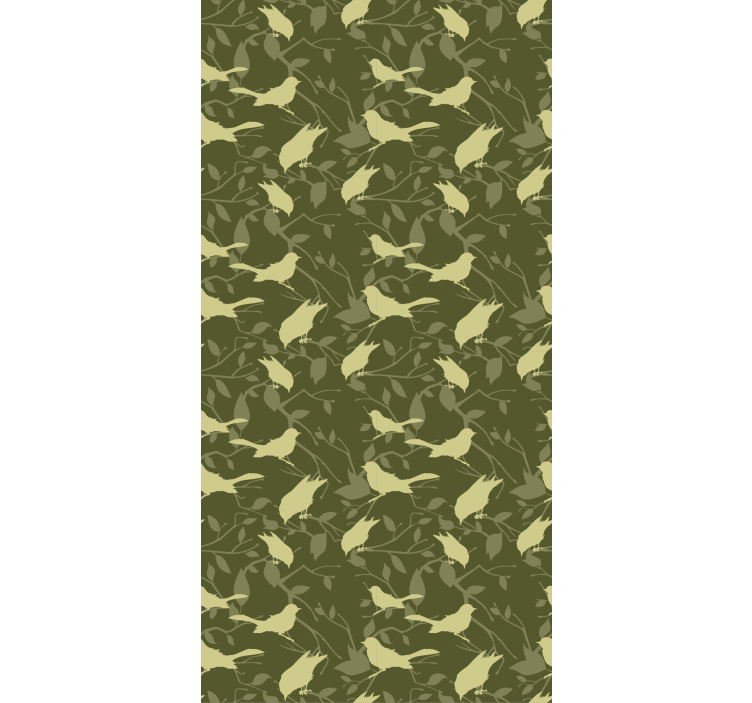 Klassische Rollos Grüne vögel im viktorianischen stil - TenStickers