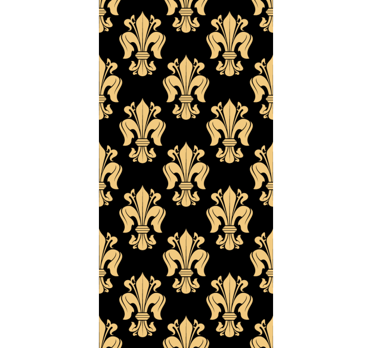 Rollo Fenster Elegant goldenes fleur-de-lis-muster - TenStickers