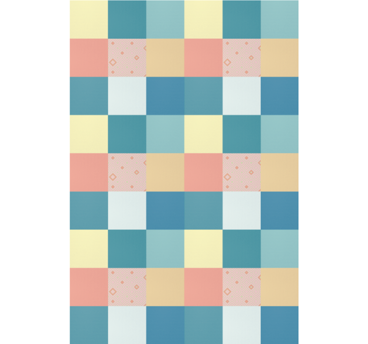 Rollo fenster mit muster buntes quadrat-muster - TenStickers