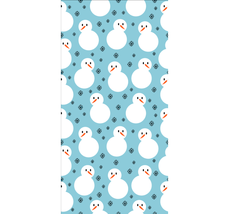 Rollo Fenster Originell schneemann blaues muster - TenStickers