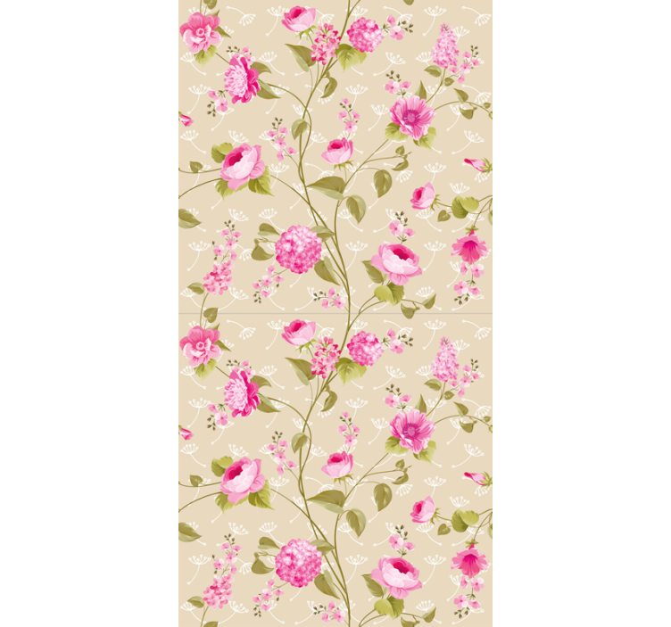Rollo Küche mit Blumen Vintage blumendruck - TenStickers