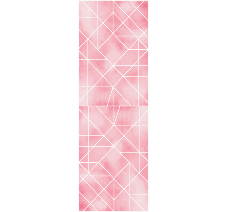 Rollo Fenster mit Muster rosa geometrische formen - TenStickers