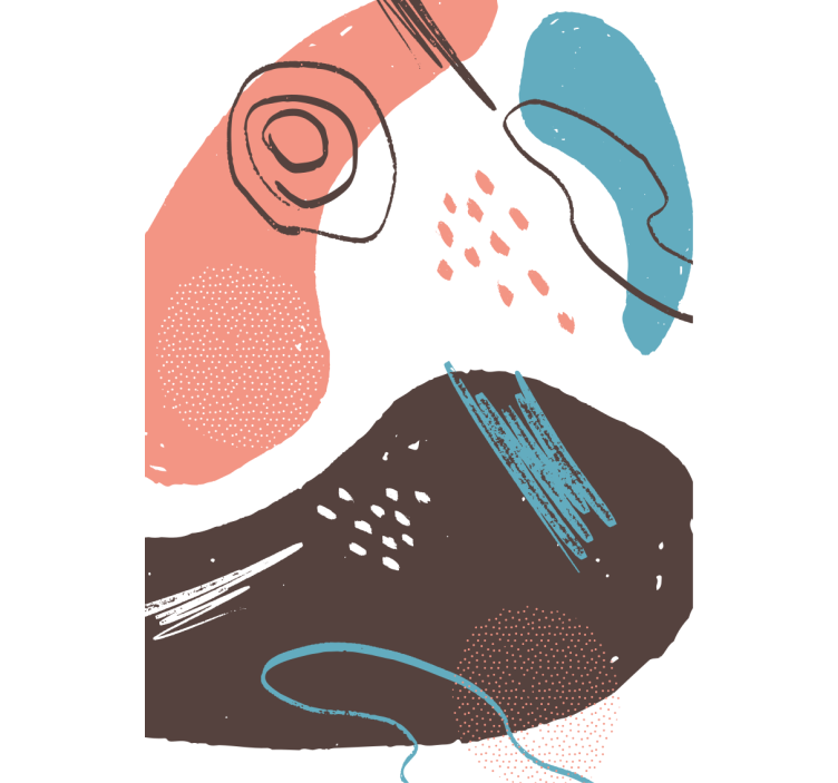 Rollo Fenster Zeichnung abstrakte formen - TenStickers