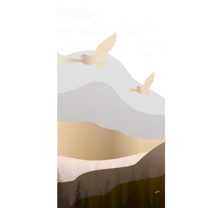 Fenster Rollo Modern muster mit hochfliegenden vögeln - TenStickers