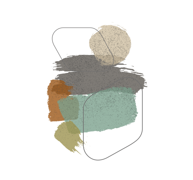 Fenster Rollo modern mit Farbflecken - TenStickers