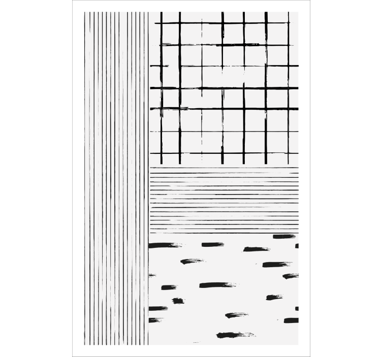 Fenster Rollo modern Wohnzimmer mit schwarze Linien - TenStickers