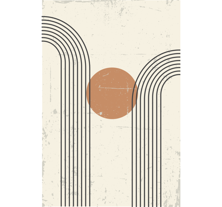 Fenster Rollo modern abstrakte braune Sonne - TenStickers